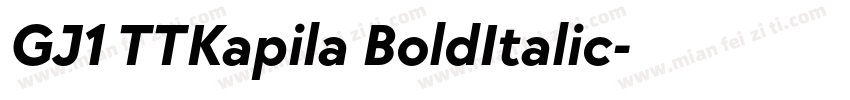 GJ1 TTKapila BoldItalic字体转换
